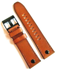 Diesel Original Bracelet de Rechange Bracelet en Cuir DZT2002 Montre Braun 24 MM