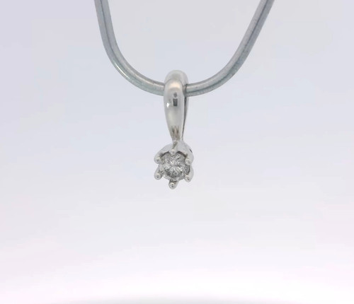 Pendentif solitaire argent - pendentif, en