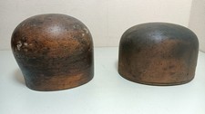 Formes à chapeaux, ovale, ancienne, en bois, lot de 2 dont tour de tête 59