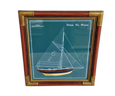 Tableau Voilier sous verre Demi-coque - Pilote du Havre