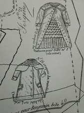  ANCIEN PATRON LA POUPEE MODELE 40 & 45CM COSTUME  & MANTEAU DE VISITE AVRIL1882