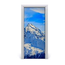 Tulup Autocollant de porte 85x205 cm autocollant - Paysage de montagne d'hiver