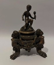 Encrier, bronze coulé, école