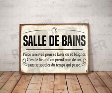 Plaque métal vintage citation