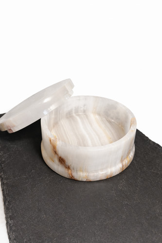 Boîte ronde onyx albâtre - en,