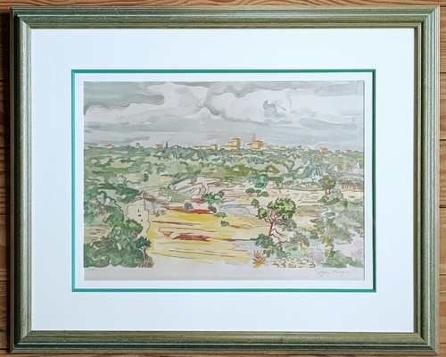 Lithographie sur soie yves - lithographie, d'yves