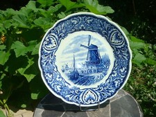 Assiette Delft's Royal Sphinx Maastritch  (moulins, bateaux)