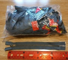 LOT 23 fermeture éclair zip 18cm gris métal NEUF - couture - Destockage Mercerie