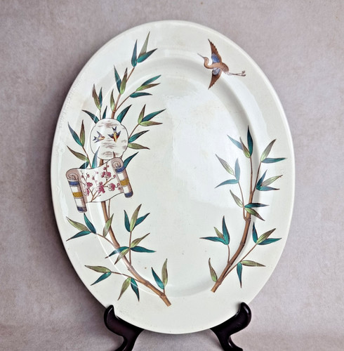 Plat ovale ancien terre fer - ancien,