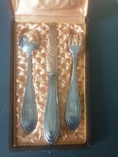 Argenterie Ménagère 3 Couvert Coffret Métal Argenté Poinçonné Ravinet Denfert...