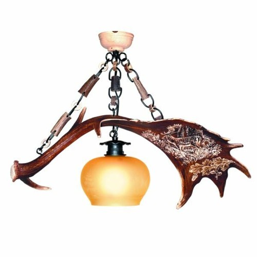 Lustre avec vrai - , daim