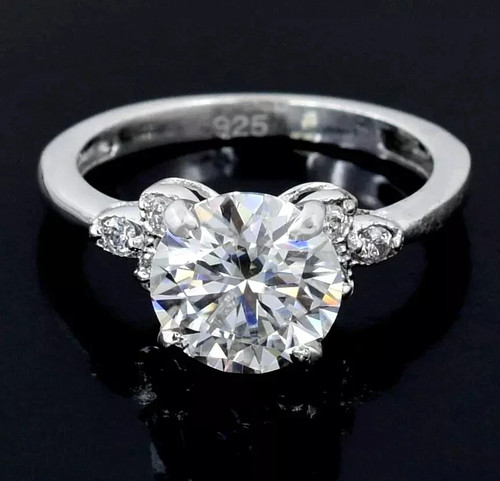 Bague argent 925 solitaire - en,