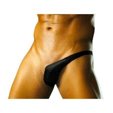 STRING / SLIP HOMME SEXY DEMI STRING COULEUR NOIR