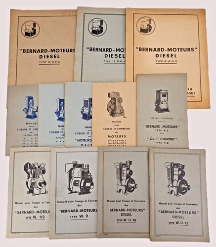 Lot manuels bernard - 12, bernard-moteurs