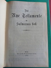 1925 Norvégien DET NYE TESTAMENTE og SALMERNES BOK Nouveau Testament Psautier 