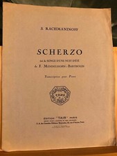 Mendelssohn Scherzo Songe Nuit d'été transcription piano Rachmaninov ed. Tair