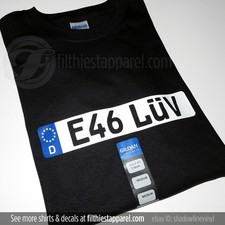 E46 LUV European License Plate