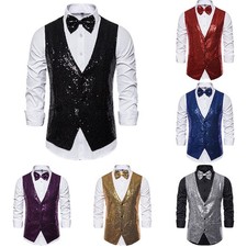 Gilet à encolure V bleu