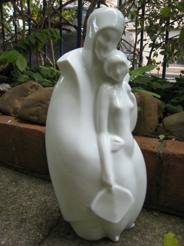 Statuette porcelaine blanche - porcelaine,