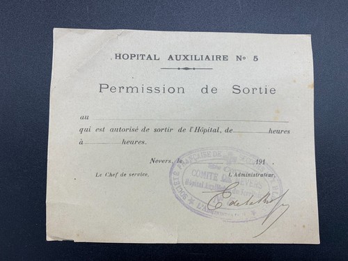 Billet permission sortie