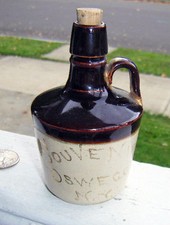 antique mini stoneware whiskey