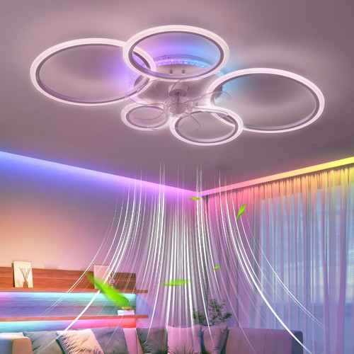 95cm lampe ventilateur rgb - ventilateur,
