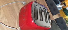 Toaster 4 tranches rouge inox