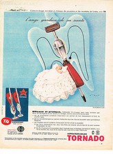 PUBLICITE ADVERTISING 014   1961   TORNADO  aspirateur-balai
