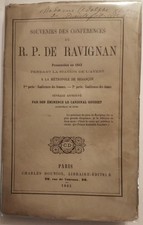 Souvenirs des conférences de R.P. De Ravignan prononcées en 1843 ed 1863