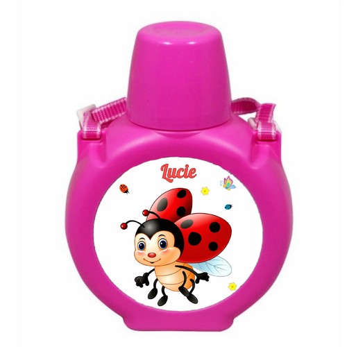 Gourde rose enfant coccinelle - gourde,
