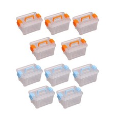 Lot de 5 mini boîtes de rangement transparentes pour maison poupée, pour