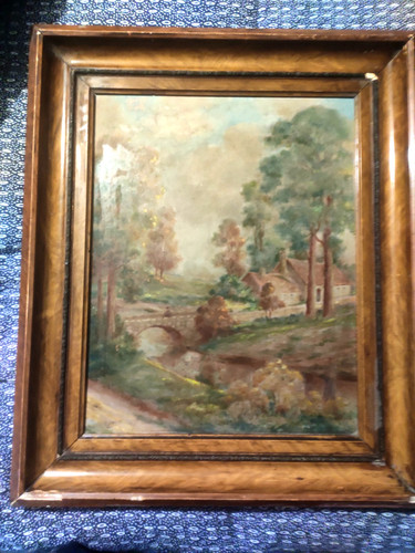 Trés ancien tableau huile - trés,