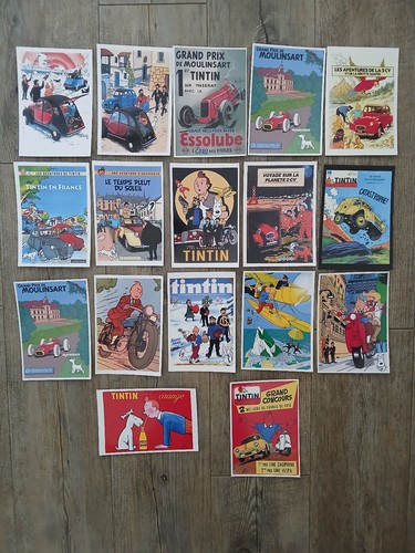 Tintin lot 17 cartes - -,
