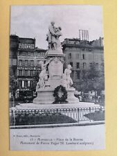 cpa MARSEILLE La Bourse MONUMENT pierre PUGET, SCULPTEUR Imprimerie MOULLOT