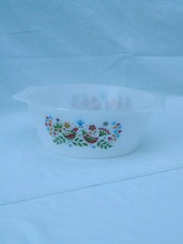 plat saladier Arcopal décor oiseaux et fleurs vintage des années 70