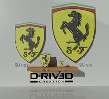 Porte Clé 8cm - Logo FERRARI - Imprimé en 3D