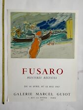 Fusaro 1967 exhibition printed by mourlot vintage poster