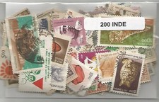 Lot  de 200 timbres d'Inde