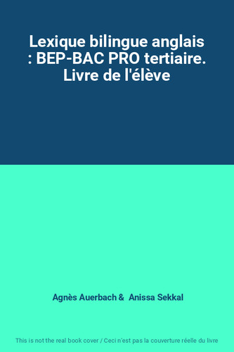Lexique bilingue anglais - ,