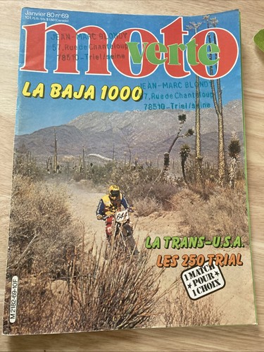 Moto verte 1980 baja 1000 - moto,