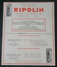 1932 Ripolin Ripolette Radia Peinture Laquée Publicité Ancienne Antique Ad Paint