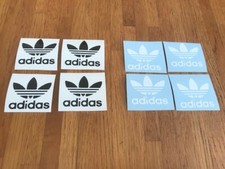 ADIDAS "FLEUR" VINTAGE- 4 STICKERS AUTOCOLLANTS VINYLE- 4.8  CM PAR 4.3 CM