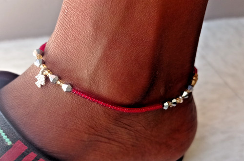 Perle cheville bracelet - de,
