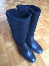 Bottes ou Bottines Pare Gabia 36 Femme fourrées noires Talons compensés