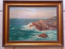 tableau ancien marine paysage