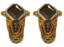 Noir Demi Boucles D'Oreilles