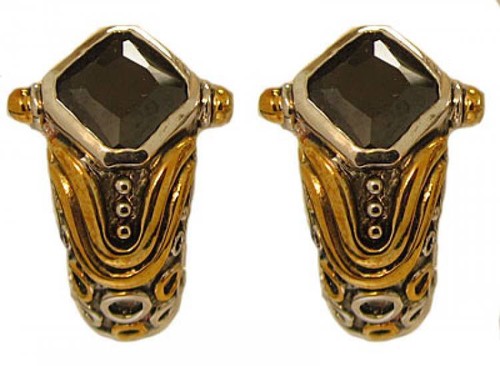 Noir demi boucles oreilles - demi, d'oreilles