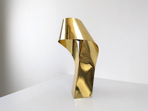 Lampe sculpture laiton - lampe,