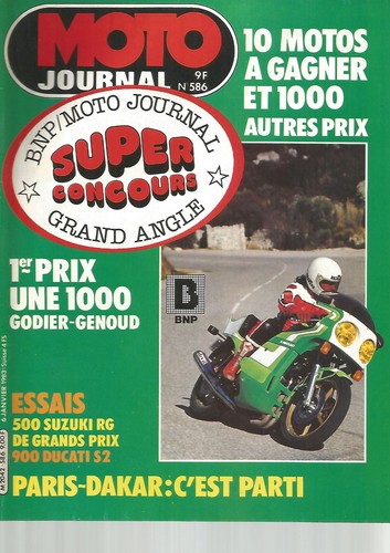 Moto journal 586 suz 500 - journal, rg