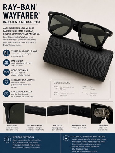1984 ray ban wayfarer - ray-ban, us